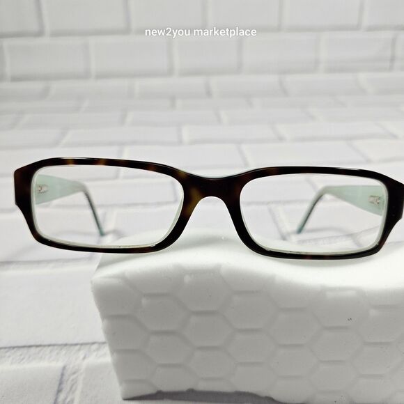 DKNY Tortoise Rectangular Frame W Teal Interior Glasses DY4585B 3388 52 17 135 - Picture 10 of 10